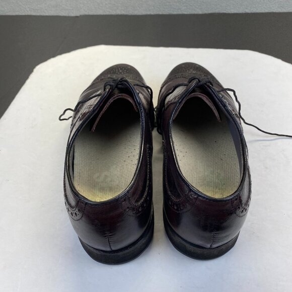 VTG FootJoy Classics Mens Spikeless Golf Shoes Wingtip Oxblood Red Size10D 55814 - Picture 8 of 16